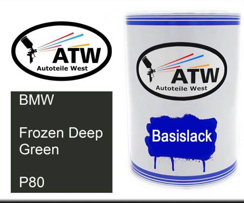 BMW, Frozen Deep Green, P80: 500ml Lackdose, von ATW Autoteile West.